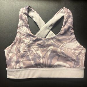 ASICS Cross-Back Sports Bra in Lavender Swirl